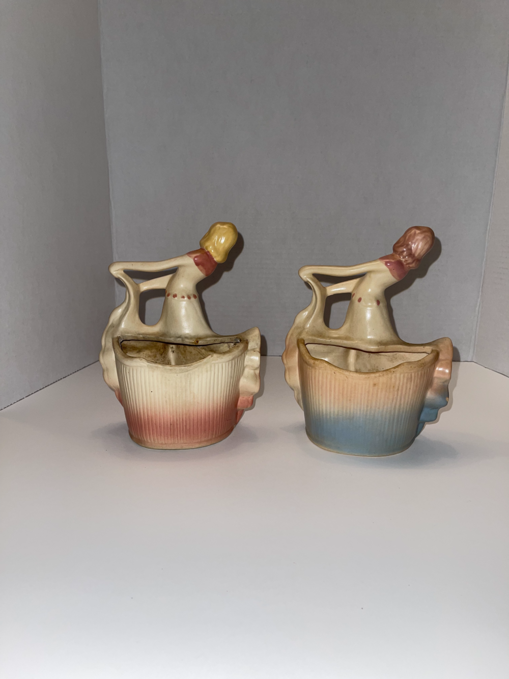 Vintage Hull Dancing Women Planters #955 Pink - Image 2