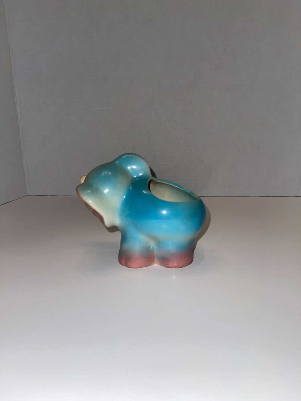 Vintage 1960s Ceramic Elephant Truck Up Planter - Image 3